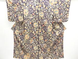 花唐草模様上代紬着物